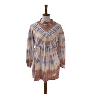 Wild Fable Target neutral colors tie dye sweatshirt dress medium